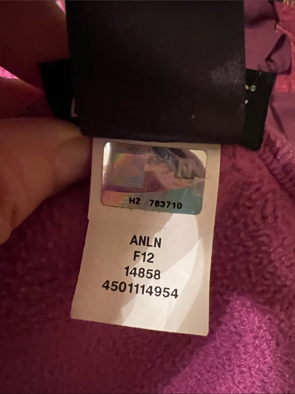 The North Face Two-Tone Magenta/Pink Hooded Fleece Jacket - Picture 13 of 14